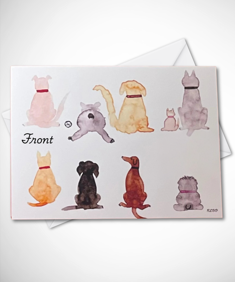 Dog and Cat Note Card Set of 8