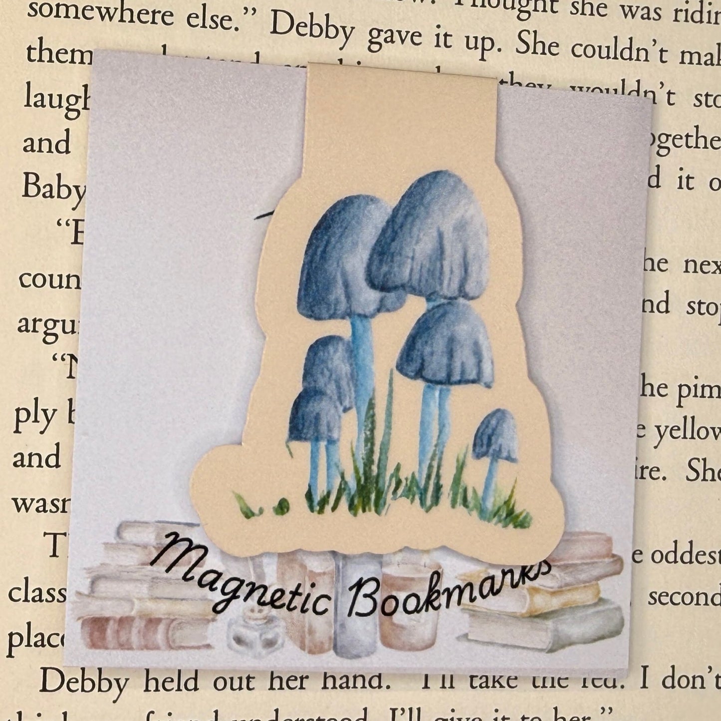 Mushroom Magnetic Bookmarks Set of 2 – Handmade Watercolor Woodland Page Markers - Print Material - The Watercolor Nest