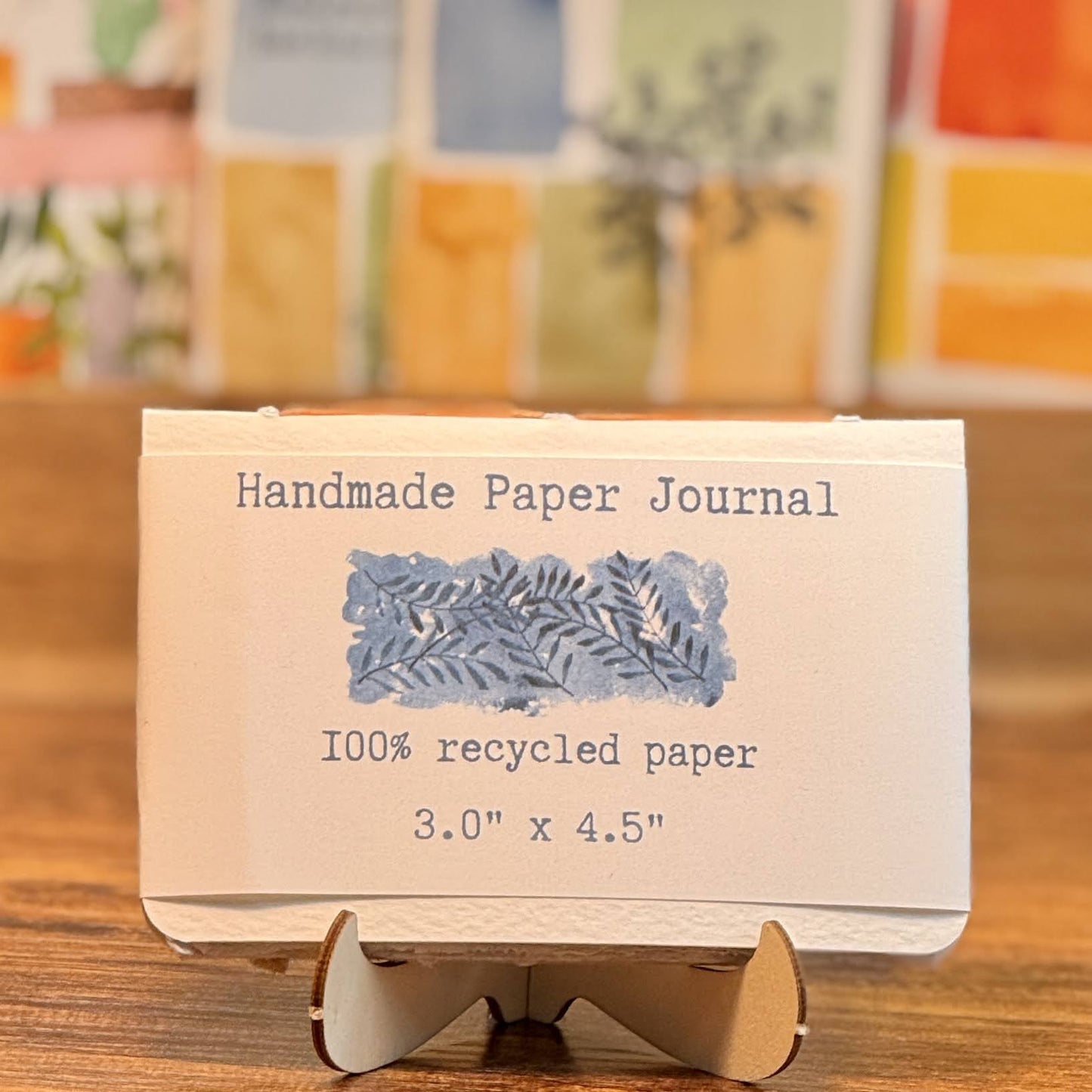Hand Stitched Recycled Paper Journal (3.0" x 4.5") - The Watercolor Nest