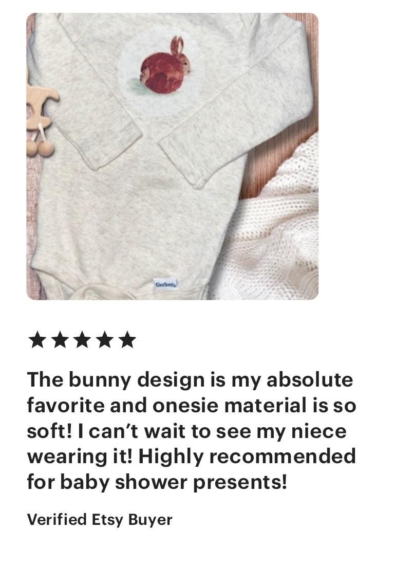 Baby bodysuit with cute chipmunk, gift for baby shower, newborn romper, gift from grandma, baby announcement gift, monthly milestone outfit