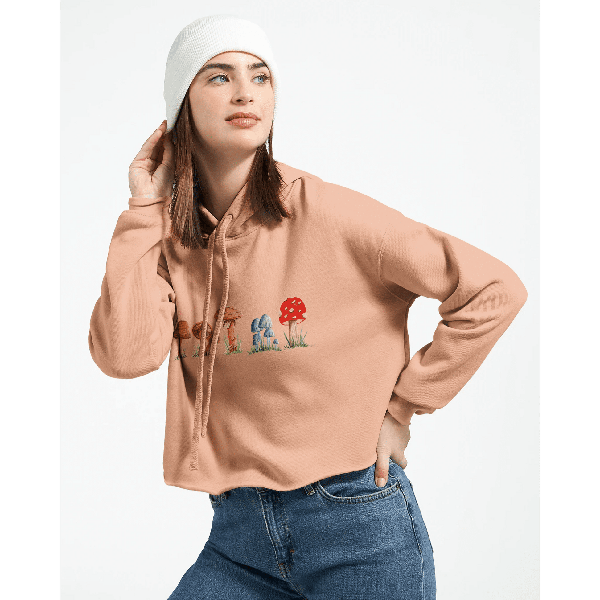 Women's Cropped Hoodie | Bella + Canvas 7502 - Print Material - The Watercolor Nest