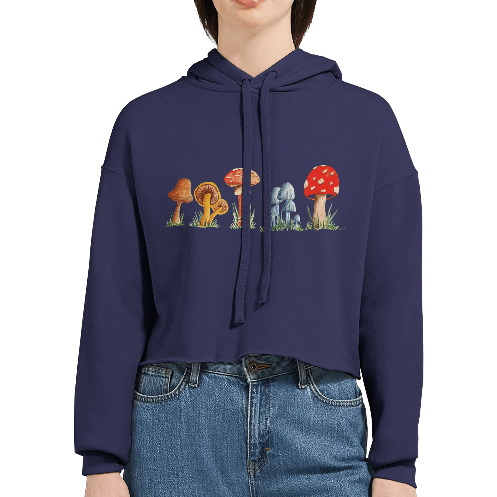 Women's Cropped Hoodie | Bella + Canvas 7502 - Print Material - The Watercolor Nest