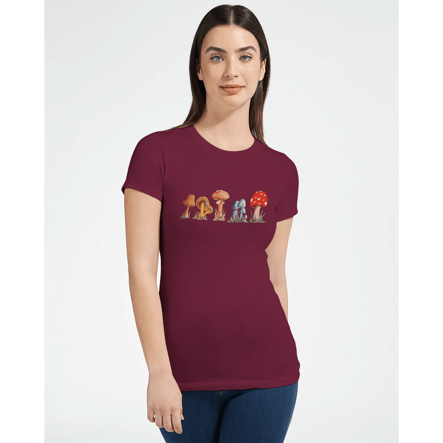 Premium Womens Crewneck T-shirt | Bella + Canvas 6004 - Print Material - The Watercolor Nest