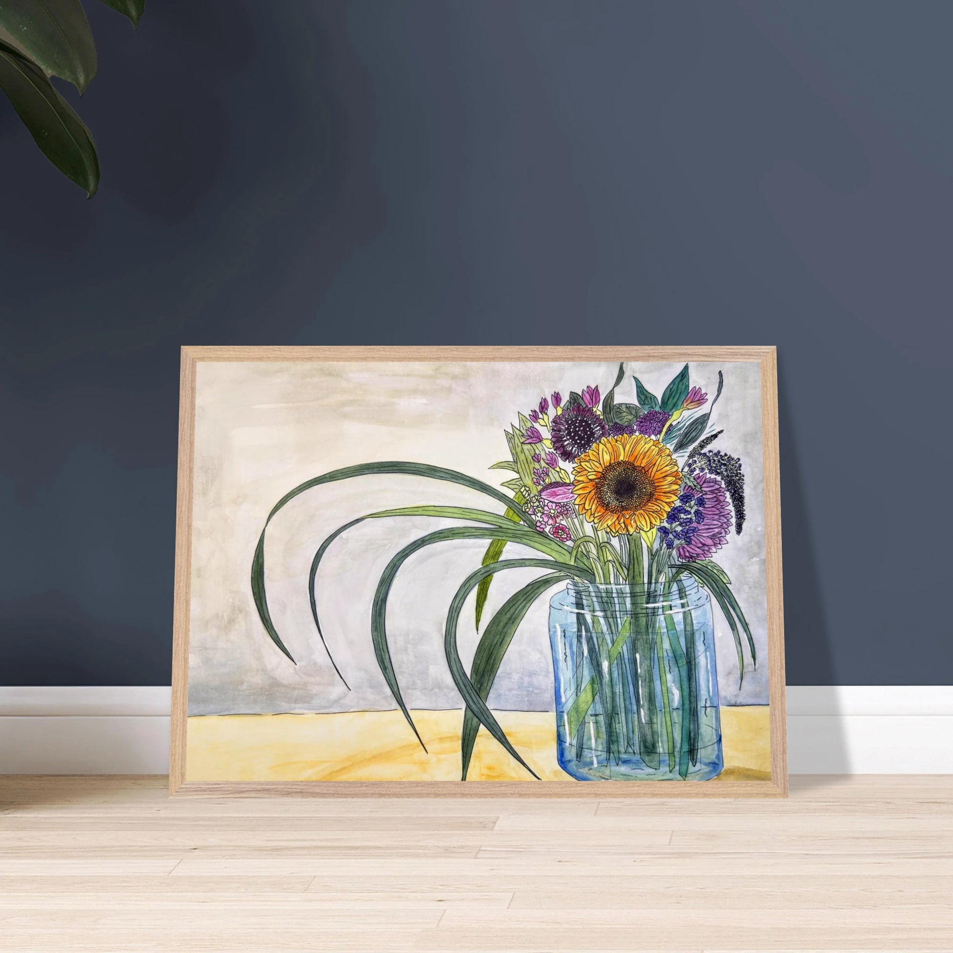 Autumn Bouquet - Premium Wooden Framed Poster With Museum - Quality Matte Paper - Print Material - The Watercolor Nest
