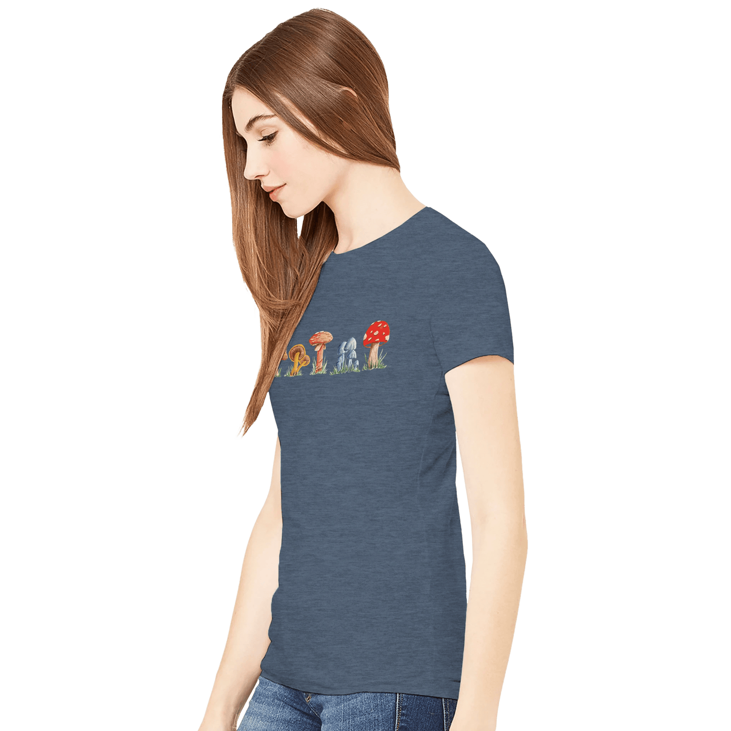 Premium Womens Crewneck T-shirt | Bella + Canvas 6004 - Print Material - The Watercolor Nest