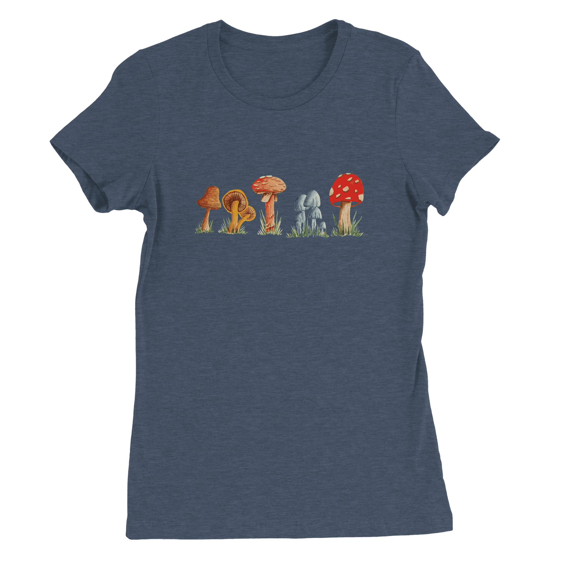 Premium Womens Crewneck T-shirt | Bella + Canvas 6004 - Print Material - The Watercolor Nest