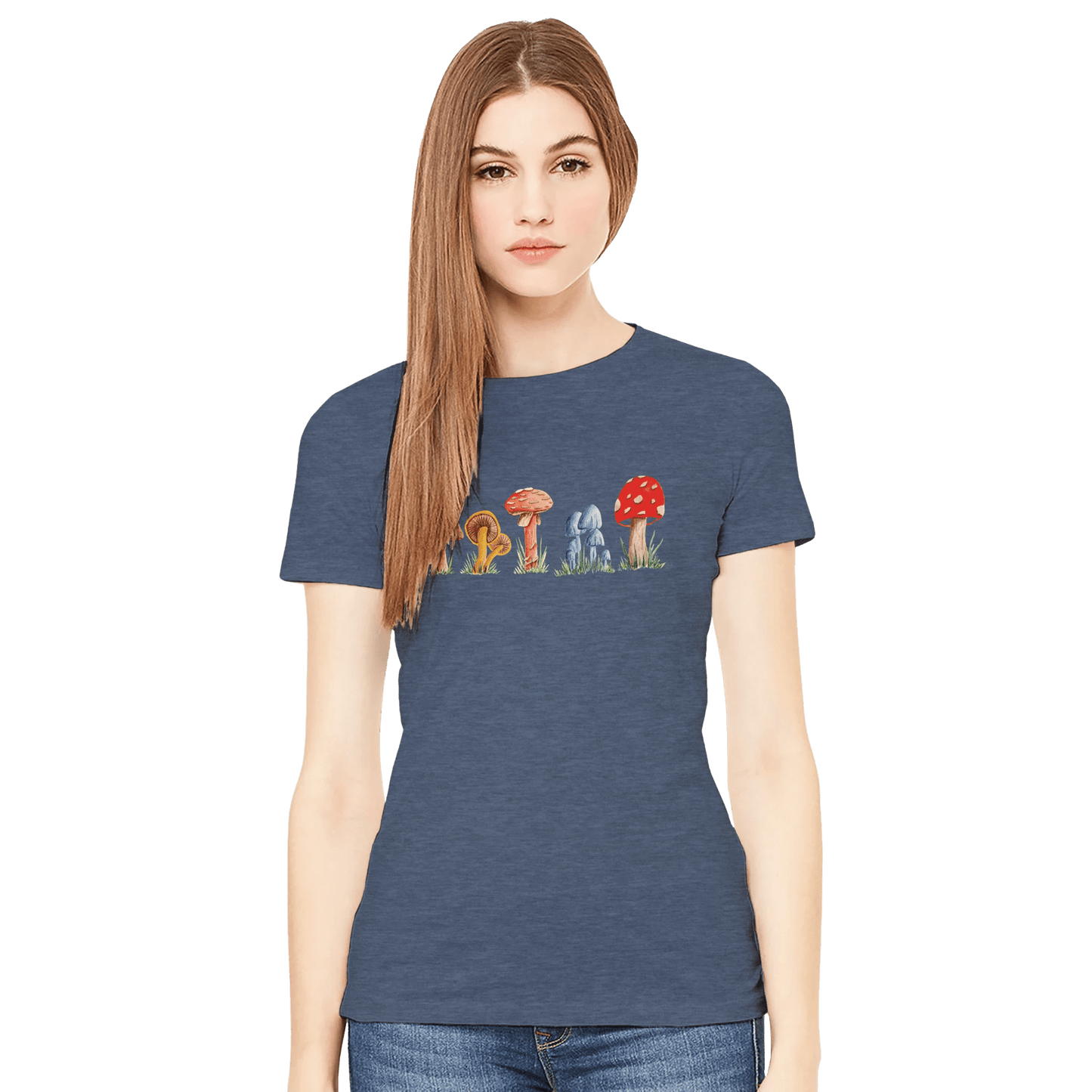 Premium Womens Crewneck T-shirt | Bella + Canvas 6004 - Print Material - The Watercolor Nest