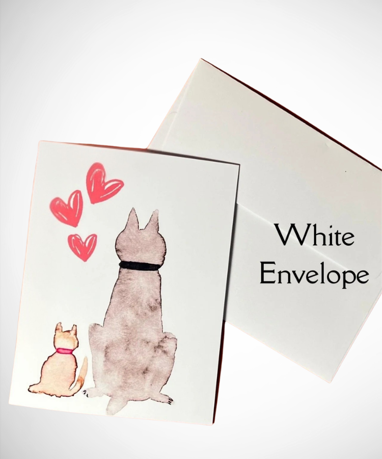 Dog and Cat Note Card Set of 8