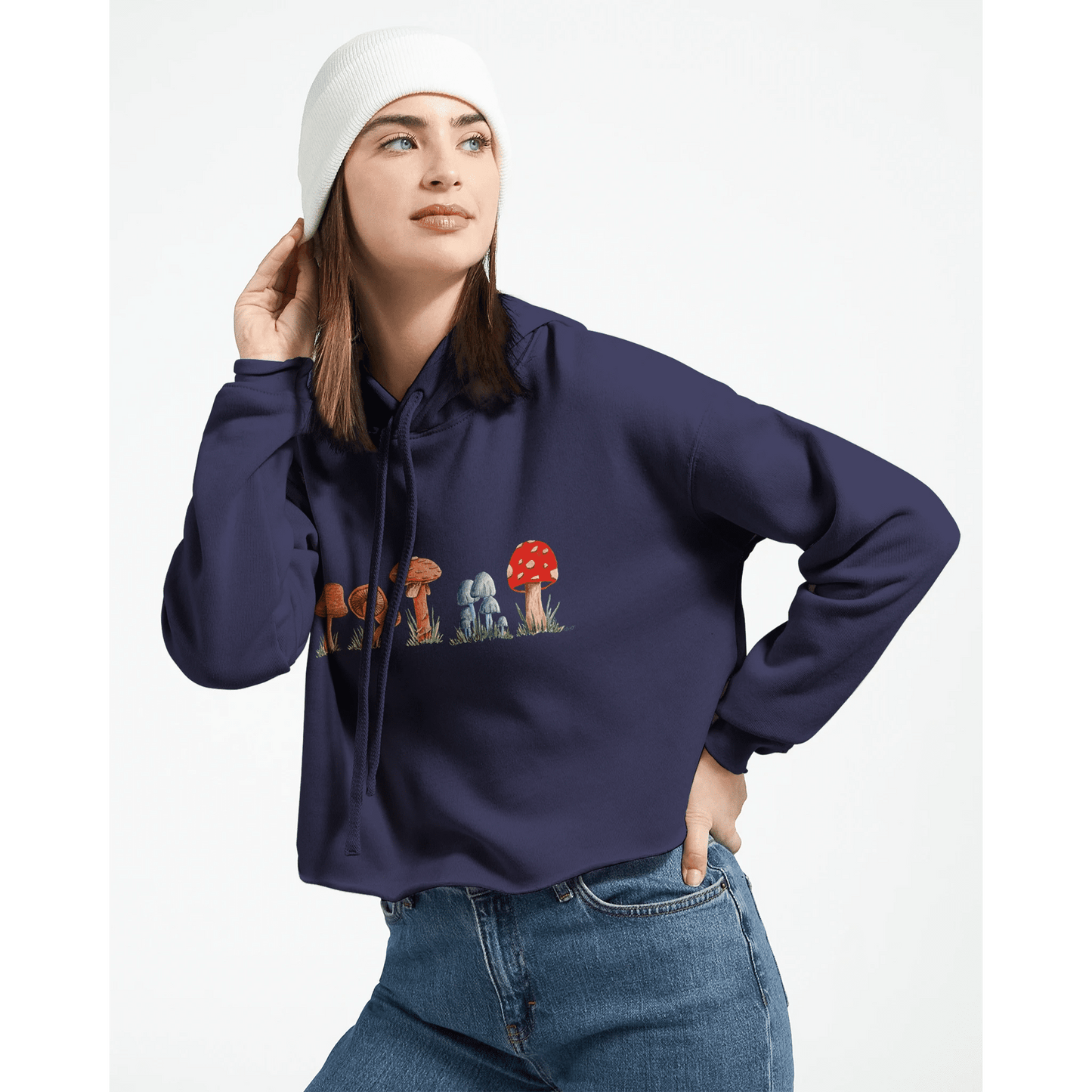 Women's Cropped Hoodie | Bella + Canvas 7502 - Print Material - The Watercolor Nest
