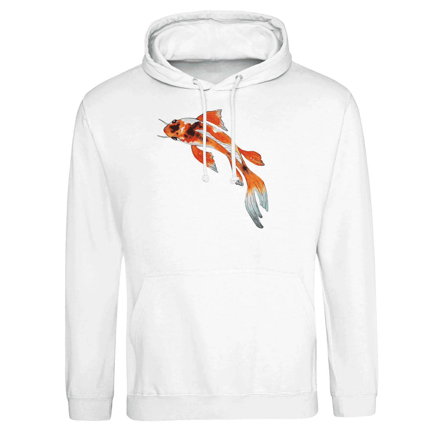 Unisex Koi Fish Pullover Hoodie | JustHoods JH001 - Print Material - The Watercolor Nest