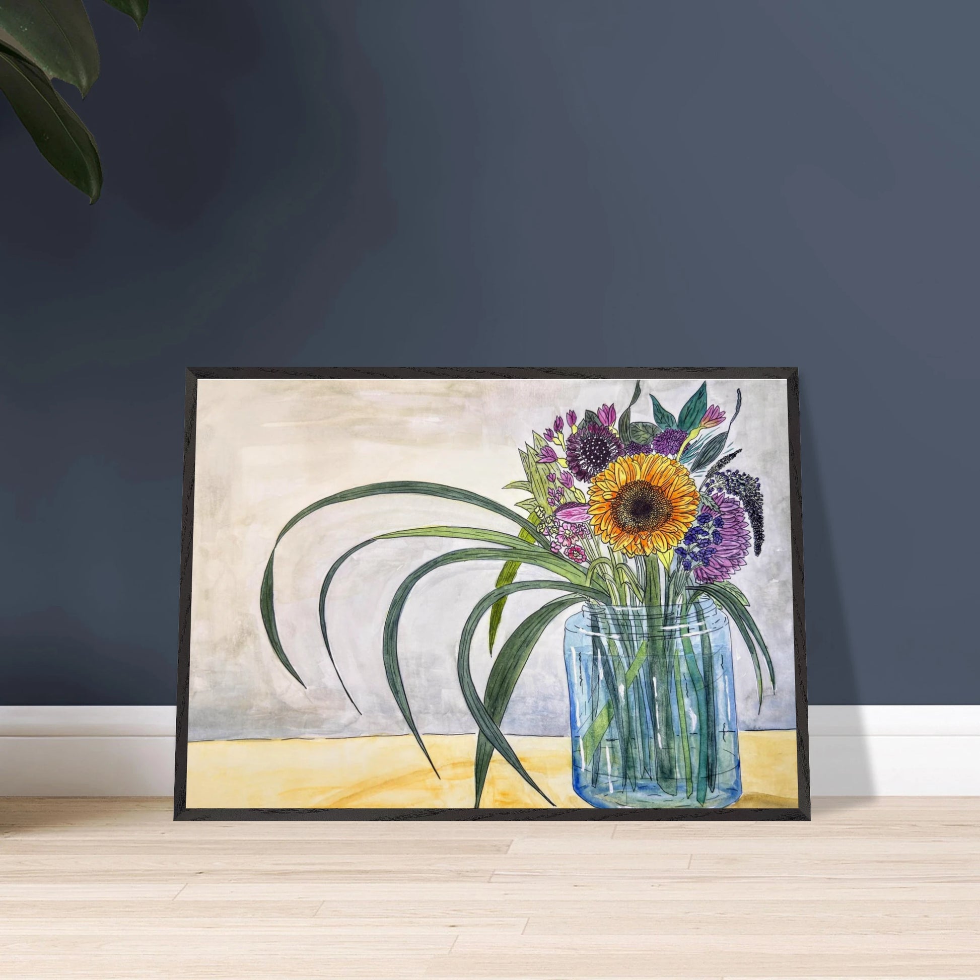 Autumn Bouquet - Premium Wooden Framed Poster With Museum - Quality Matte Paper - Print Material - The Watercolor Nest