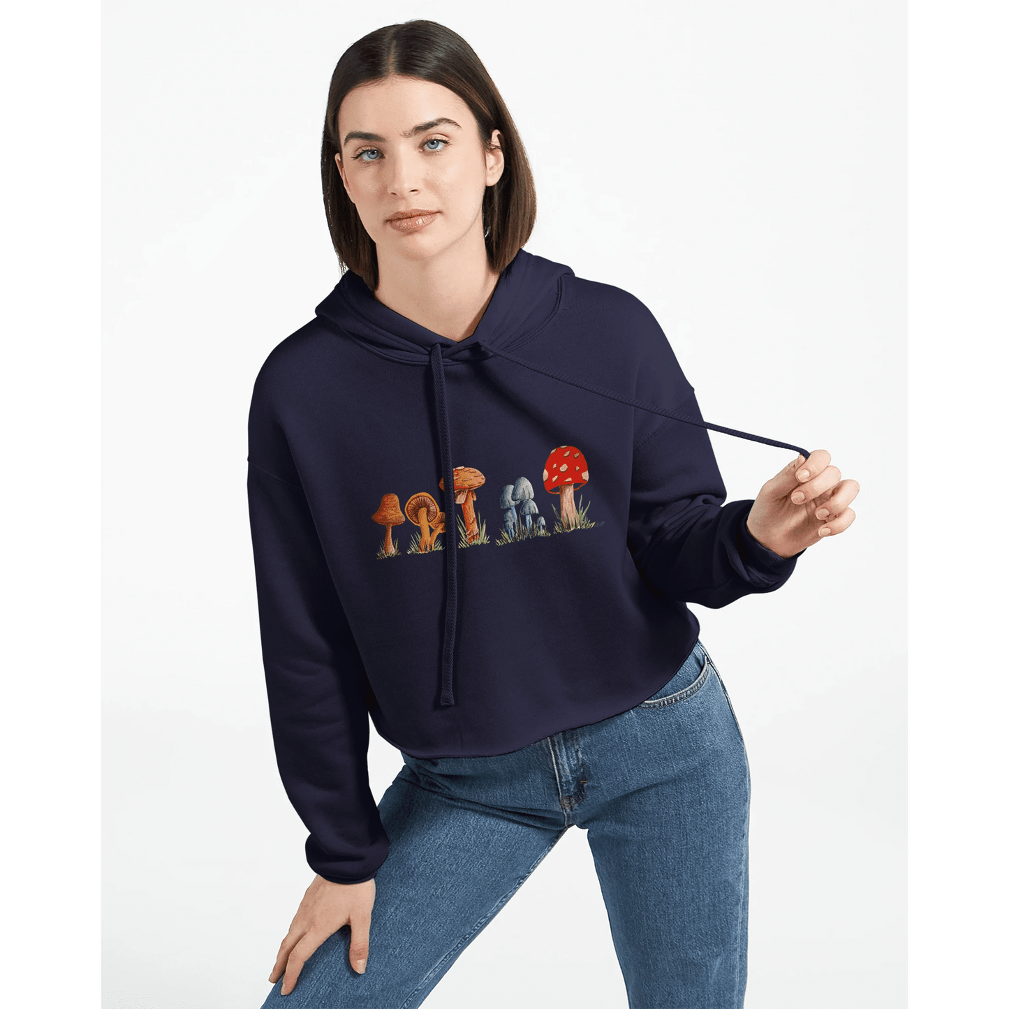 Women's Cropped Hoodie | Bella + Canvas 7502 - Print Material - The Watercolor Nest