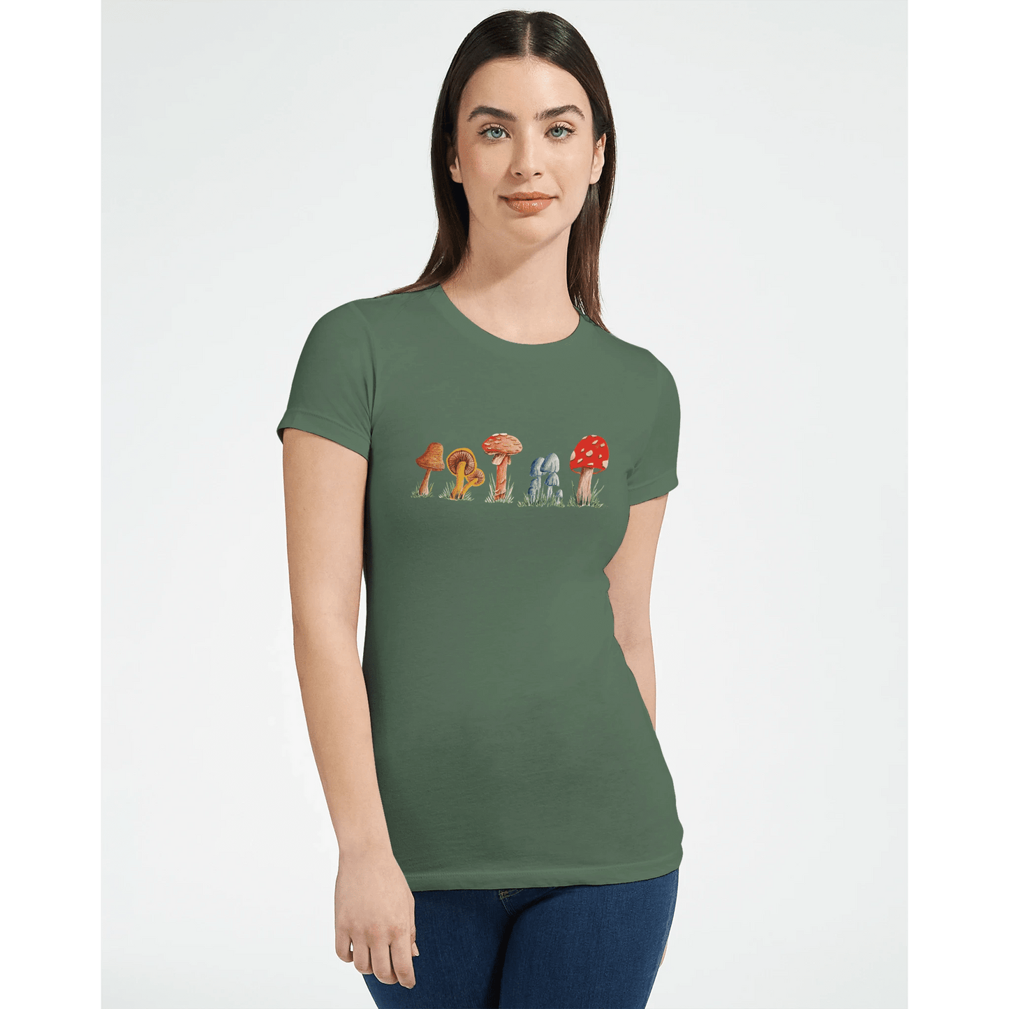 Premium Womens Crewneck T-shirt | Bella + Canvas 6004 - Print Material - The Watercolor Nest