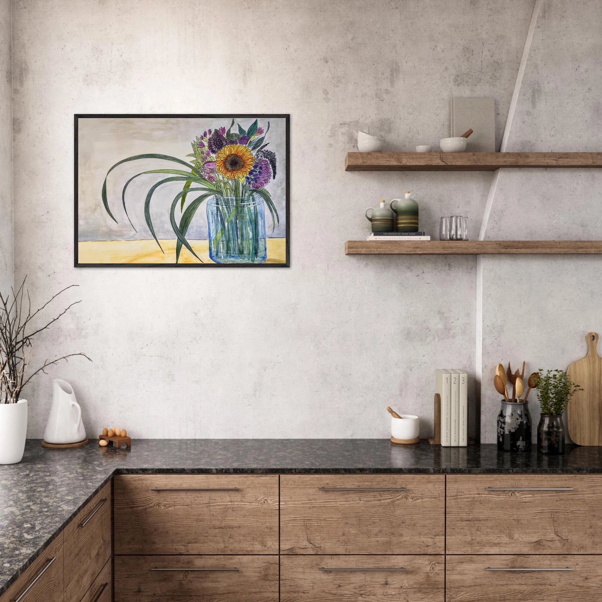 Autumn Bouquet - Premium Wooden Framed Poster With Museum - Quality Matte Paper - Print Material - The Watercolor Nest