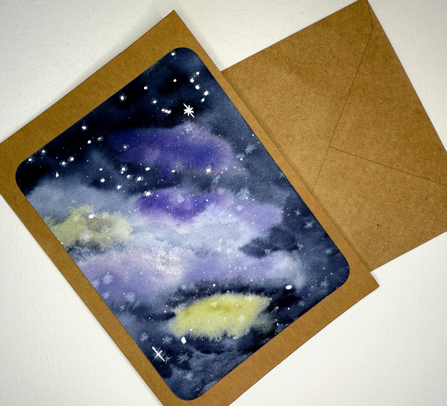 Hand Painted Watercolor Galaxy All Occasion Card