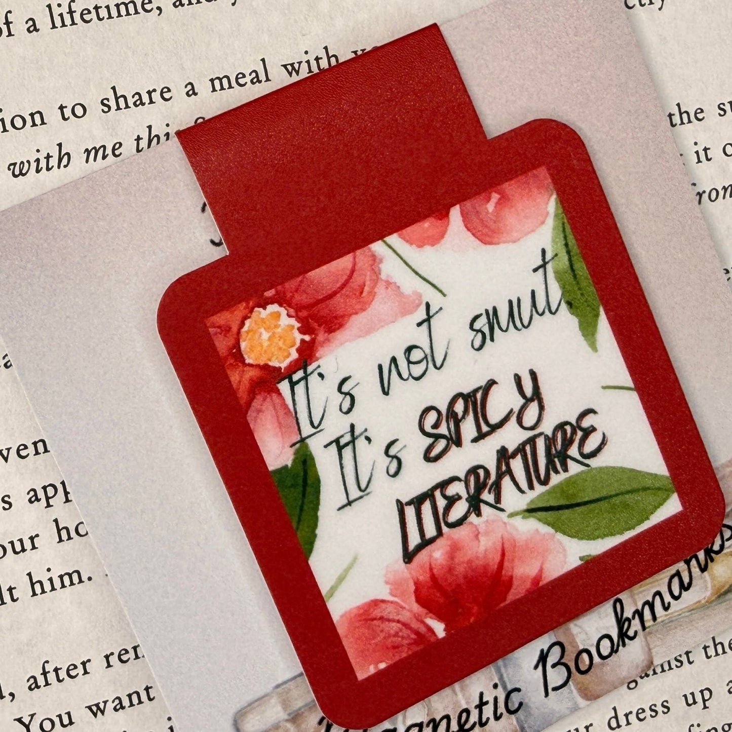 Spicy Literature Funny Magnetic Bookmark - Print Material - The Watercolor Nest