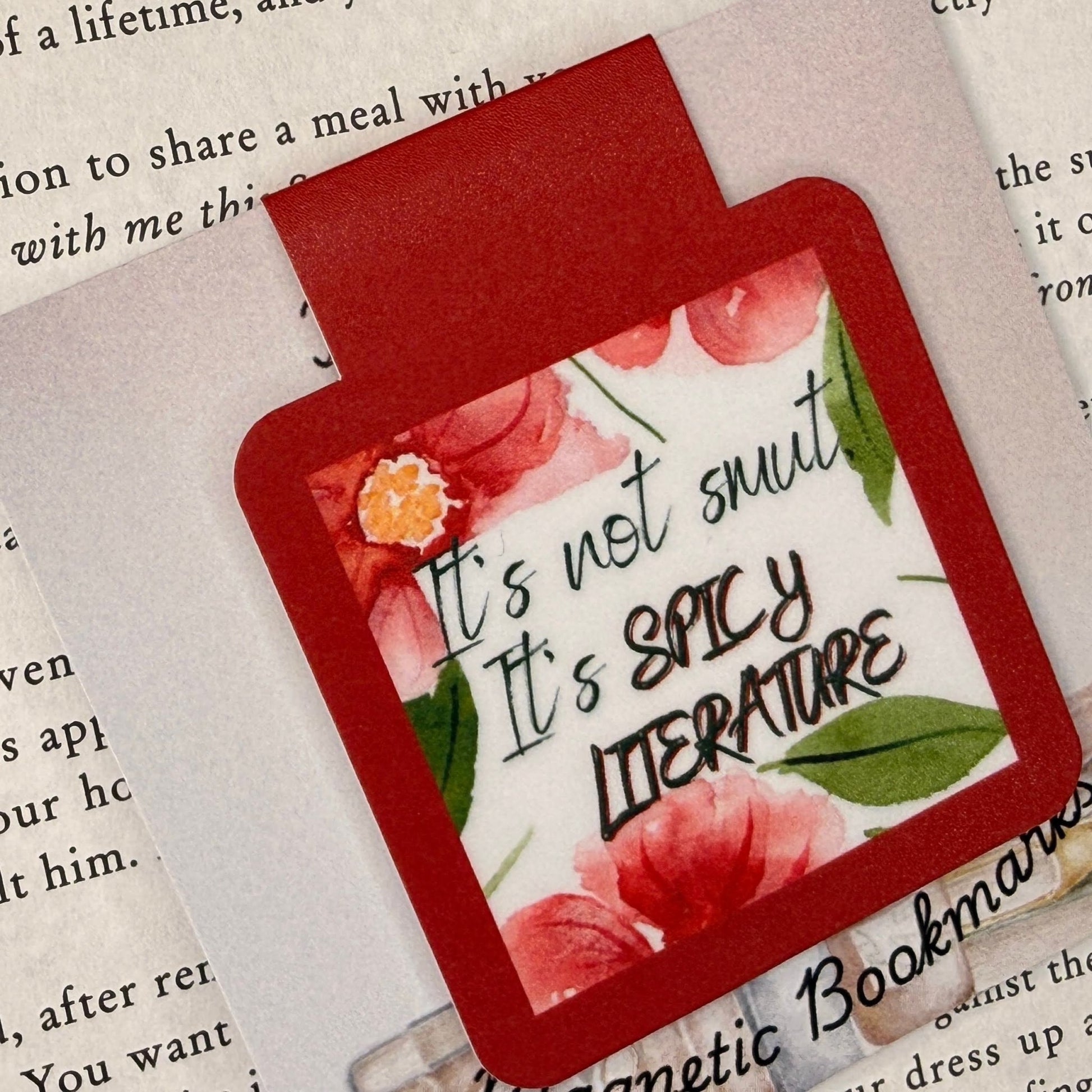 Spicy Literature Funny Magnetic Bookmark - Print Material - The Watercolor Nest