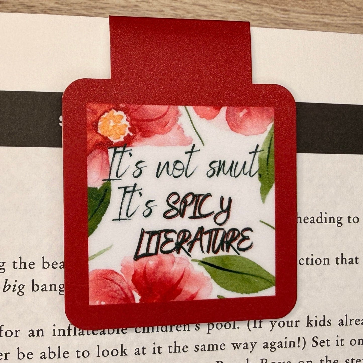 Spicy Literature Funny Magnetic Bookmark - Print Material - The Watercolor Nest