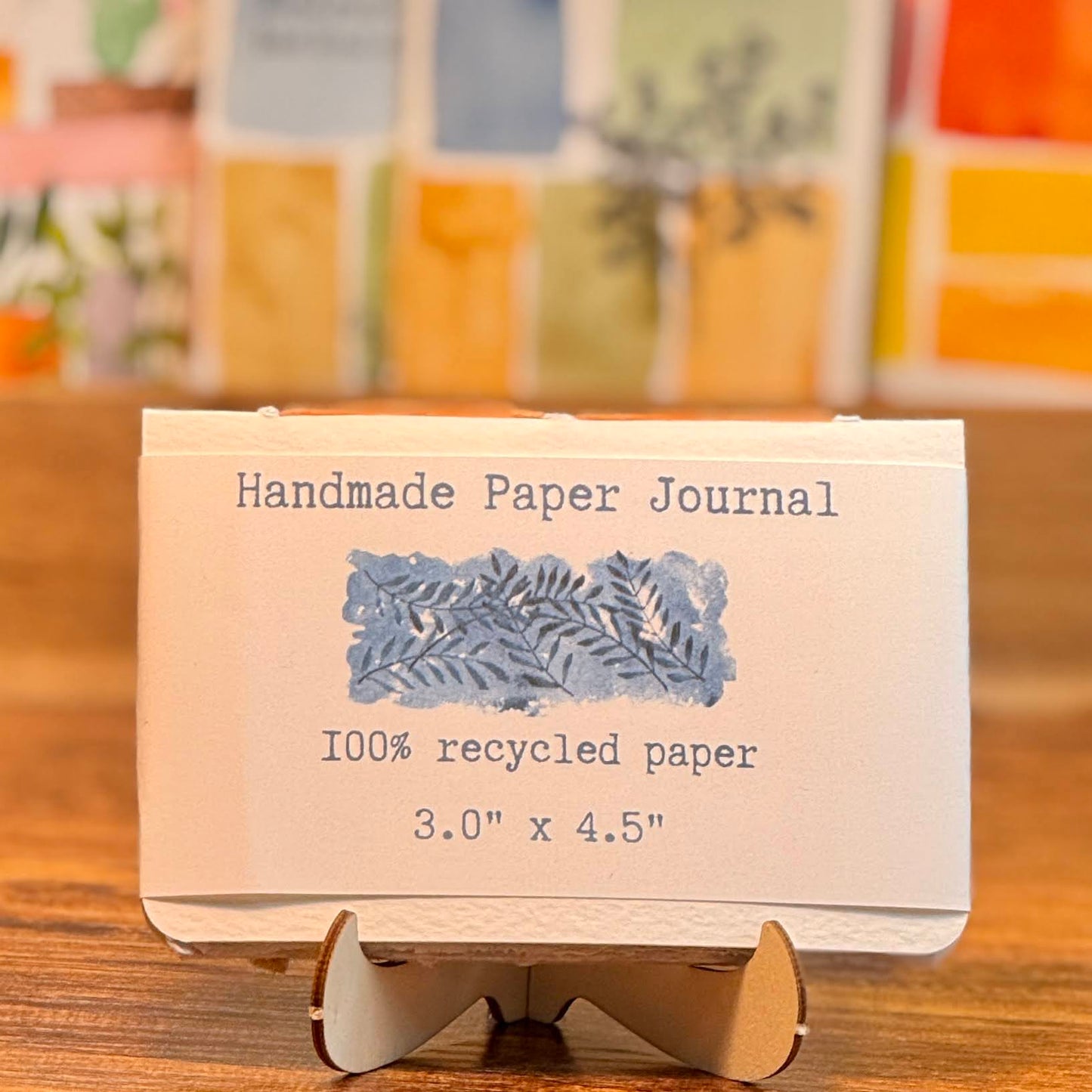 Hand Stitched Recycled Paper Journal (3.0" x 4.5")