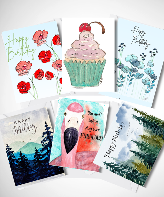 Birthday Card Set of 6