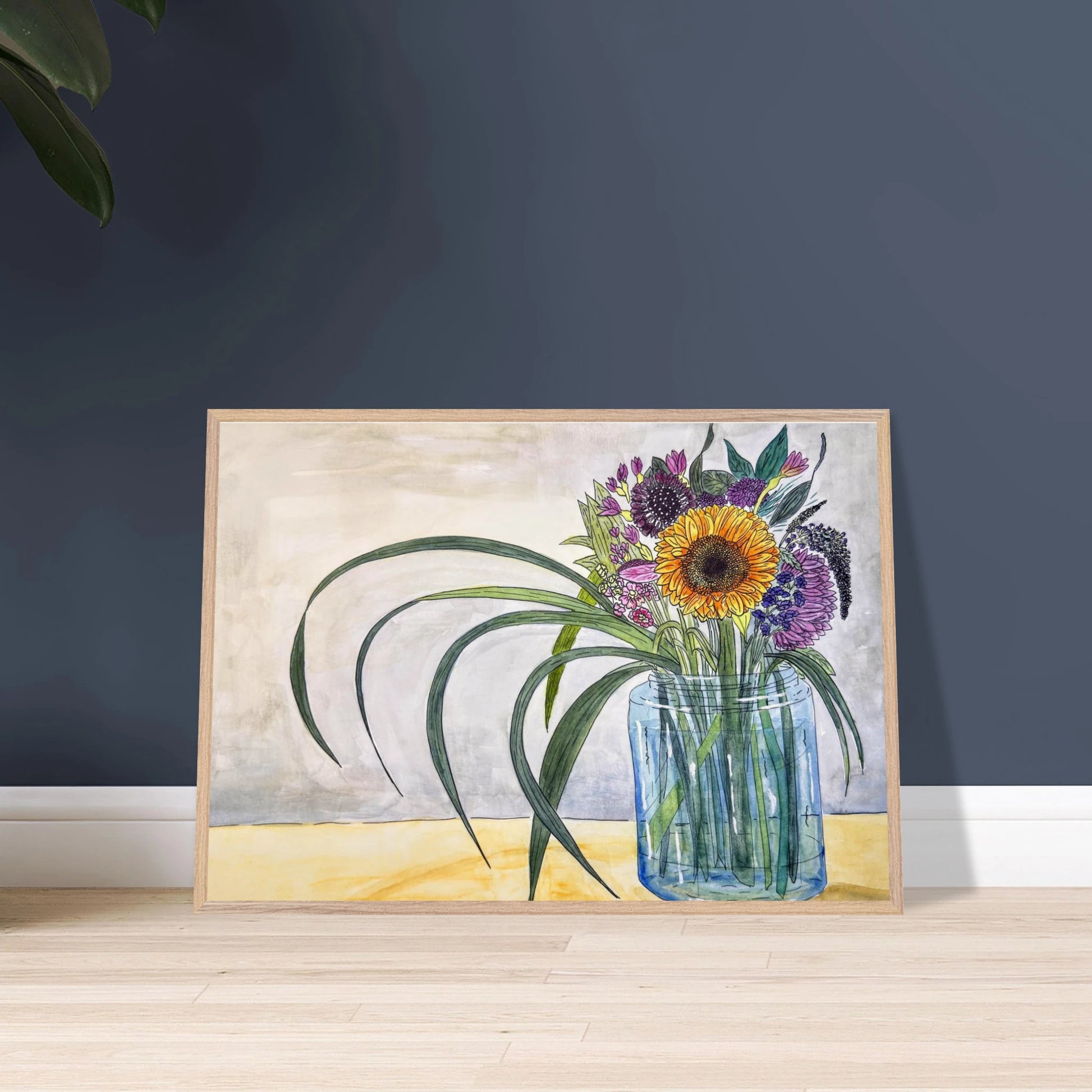 Autumn Bouquet - Premium Wooden Framed Poster With Museum - Quality Matte Paper - Print Material - The Watercolor Nest