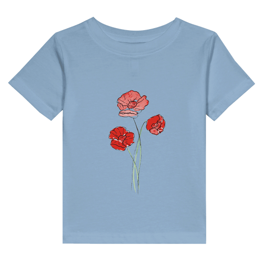 Toddler Cotton Poppy T Shirt - Print Material - The Watercolor Nest