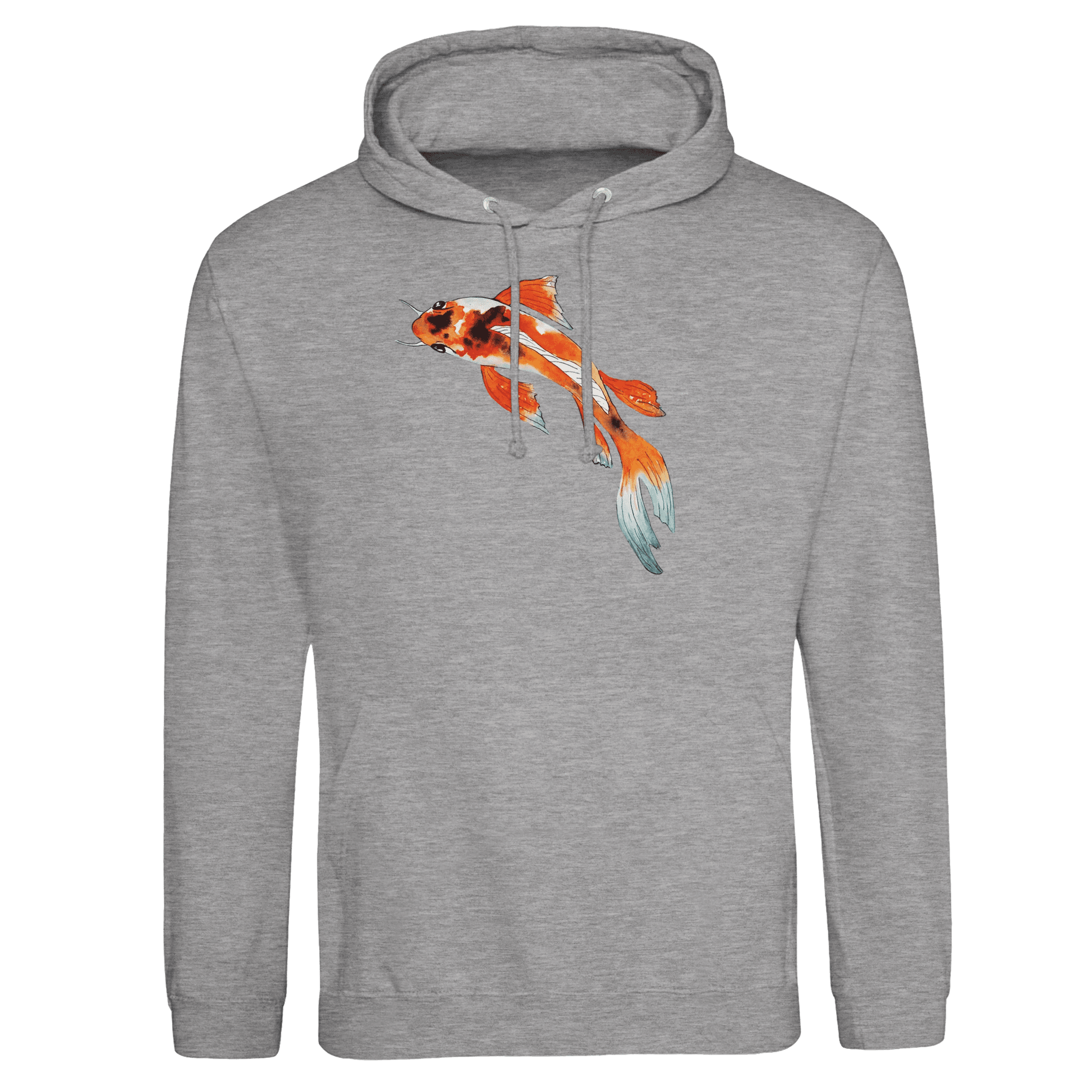 Unisex Koi Fish Pullover Hoodie | JustHoods JH001 - Print Material - The Watercolor Nest