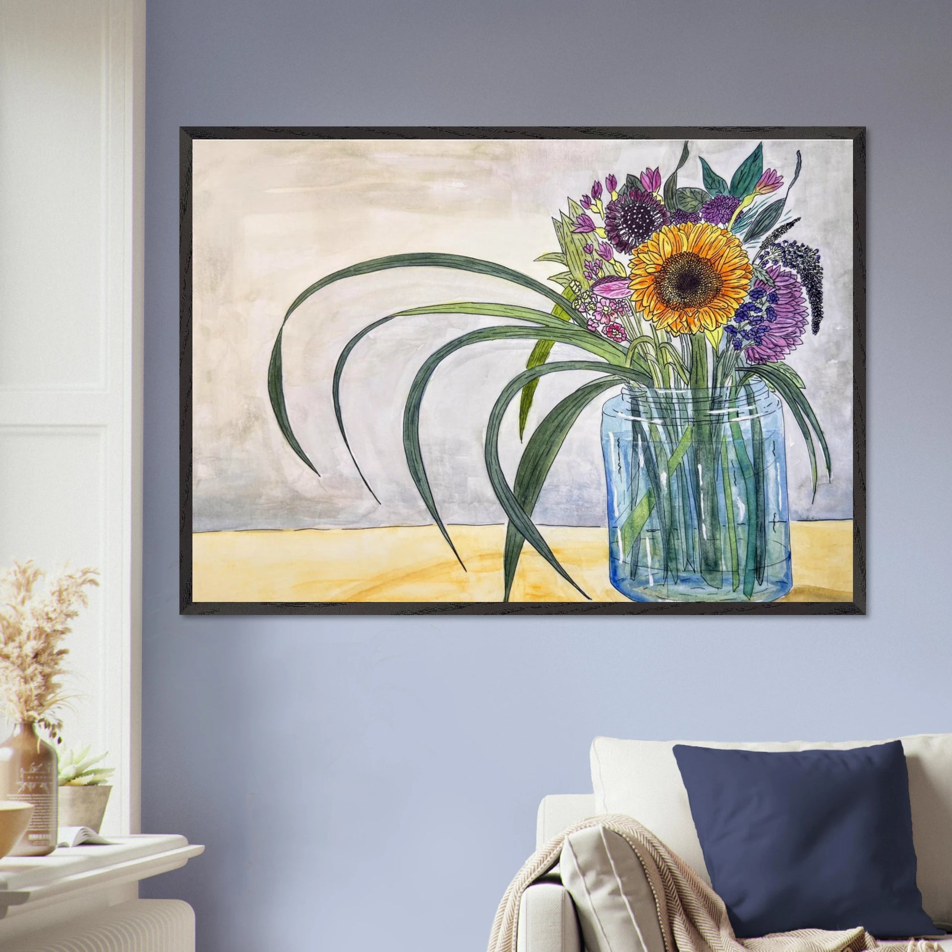 Autumn Bouquet - Premium Wooden Framed Poster With Museum - Quality Matte Paper - Print Material - The Watercolor Nest