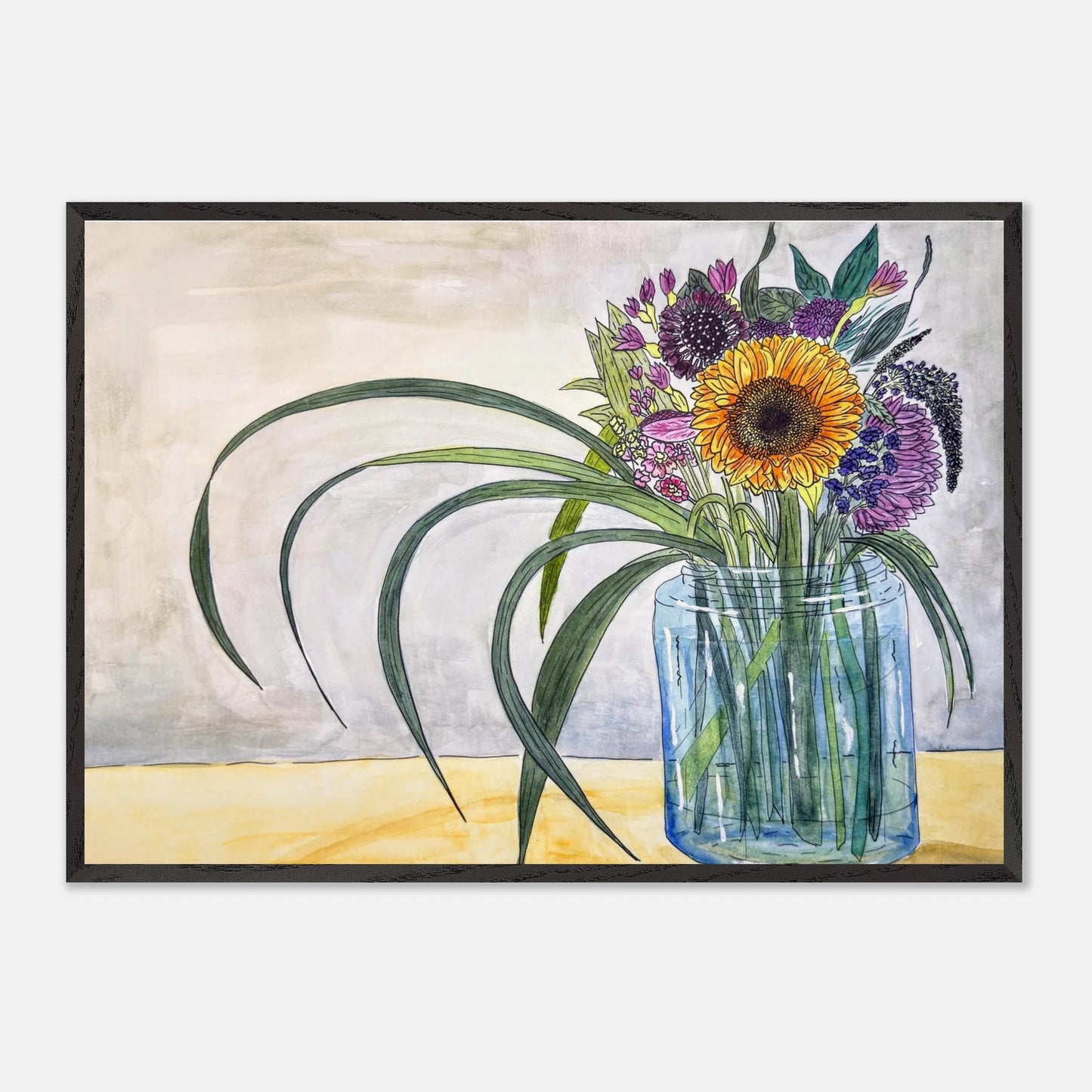 Autumn Bouquet - Premium Wooden Framed Poster With Museum - Quality Matte Paper - Print Material - The Watercolor Nest