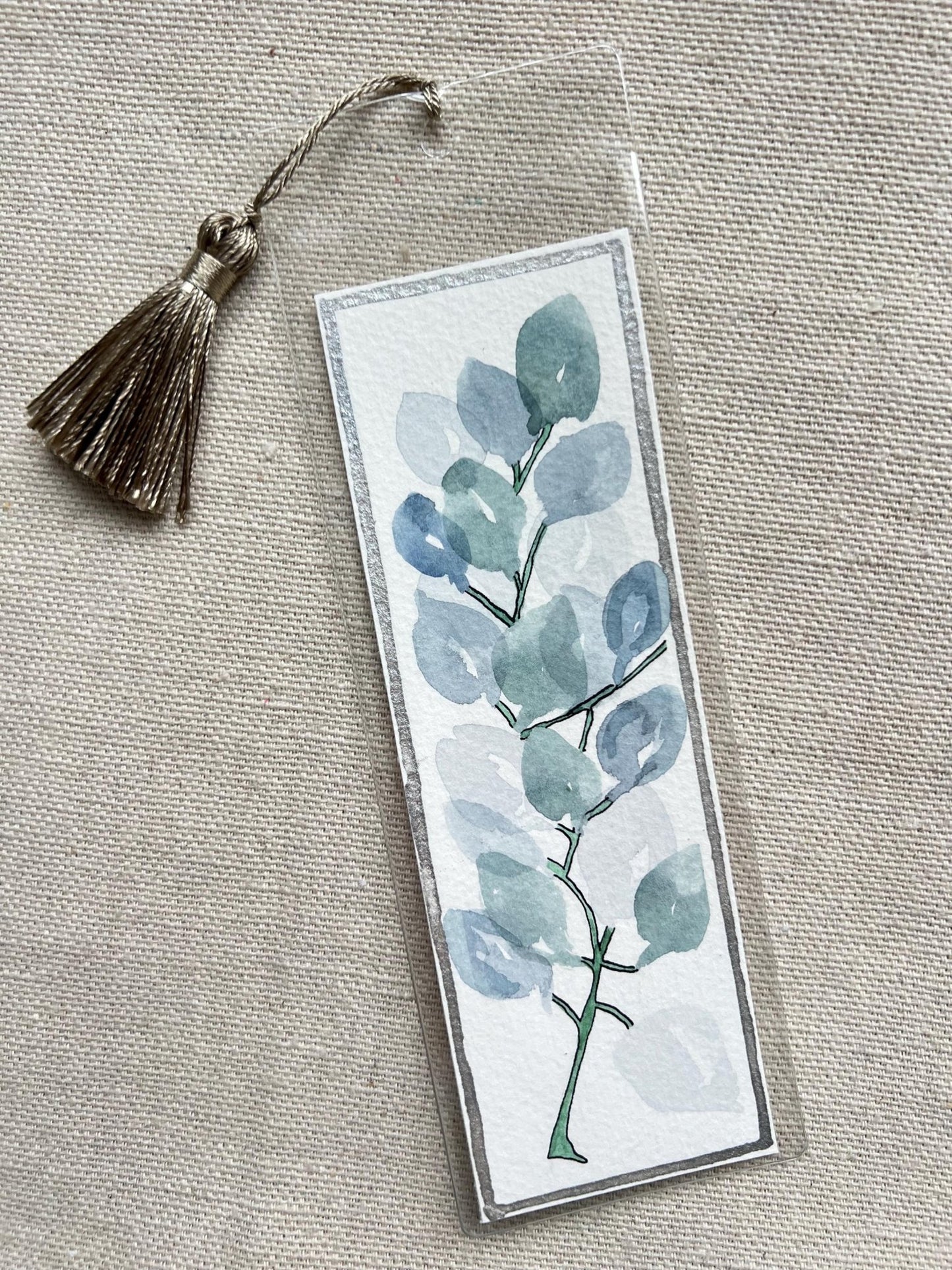 Watercolor Mountain Bookmark: Hand - Painted Cotton Paper Art - The Watercolor Nest