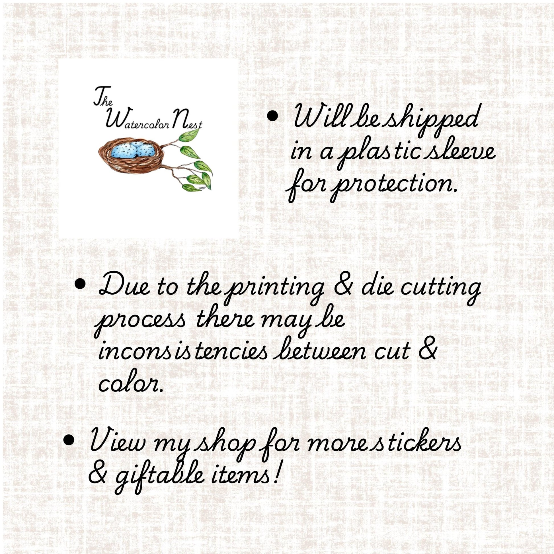 Sticker for water bottle, water resistant decal, funny autumn sticker - The Watercolor Nest