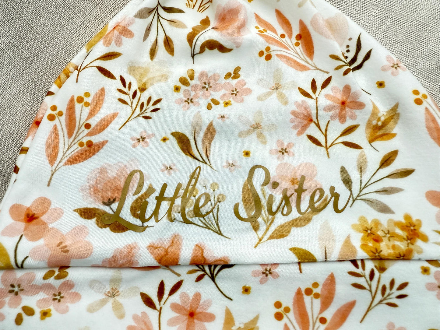 Newborn baby beanie hat, little brother or little sister newborn hat, coming home preemie cap, super soft baby hat for shower gift or photos