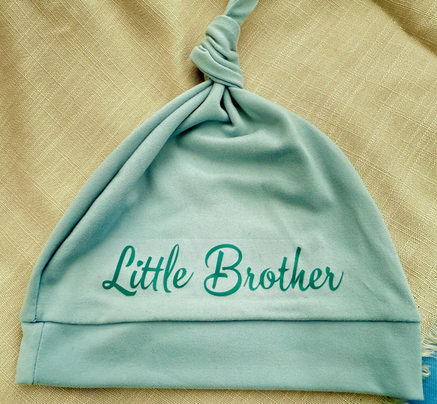 Newborn baby beanie hat, little brother or little sister newborn hat, coming home preemie cap, super soft baby hat for shower gift or photos - The Watercolor Nest