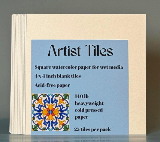 Blank Watercolor Paper Tiles 4"x4" - The Watercolor Nest