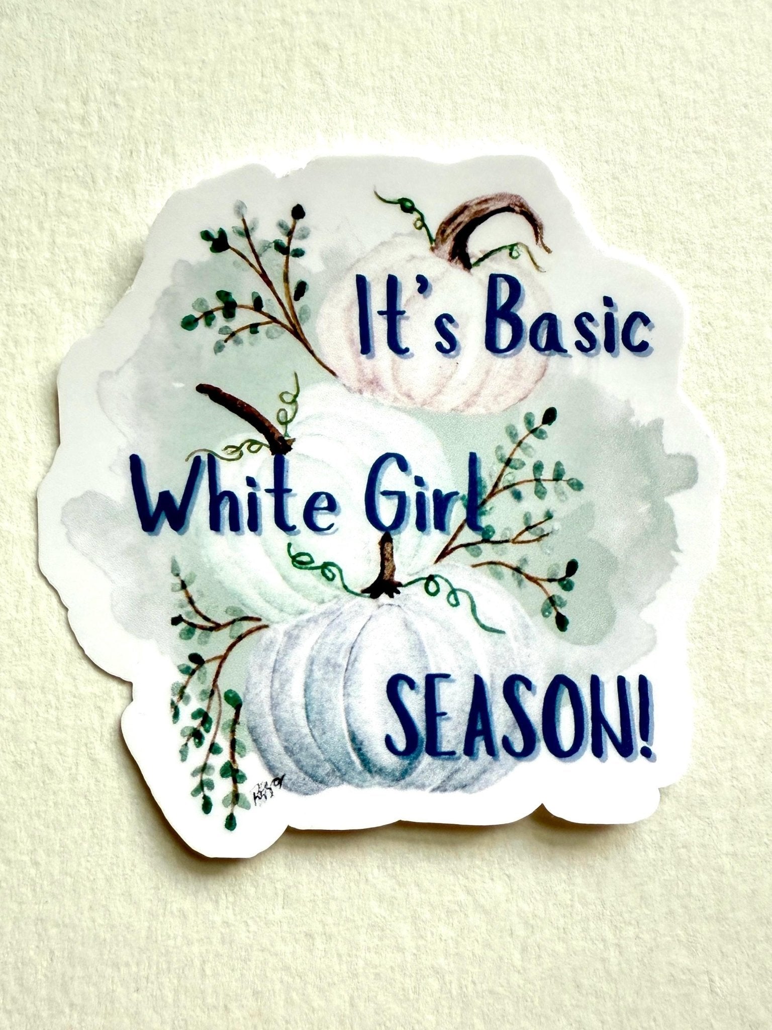Sticker for water bottle, water resistant decal, funny autumn sticker - The Watercolor Nest