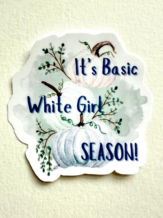 Sticker for water bottle, water resistant decal, funny autumn sticker - The Watercolor Nest