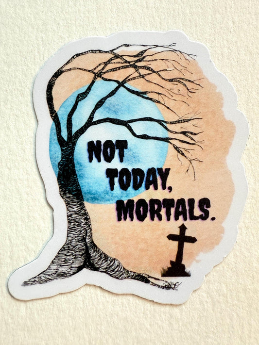 Sticker for water bottle, water resistant decal, funny Halloween sticker - The Watercolor Nest