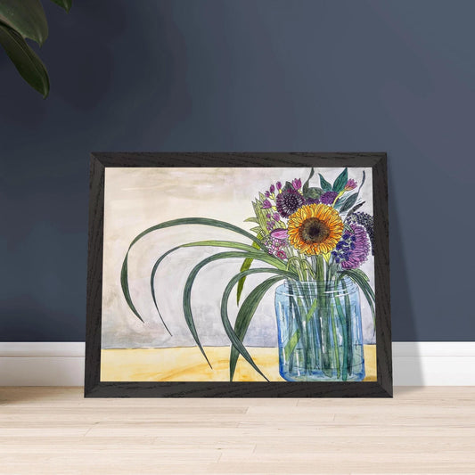 Autumn Bouquet - Wooden Framed Poster with Museum - Quality Matte Paper - The Watercolor Nest