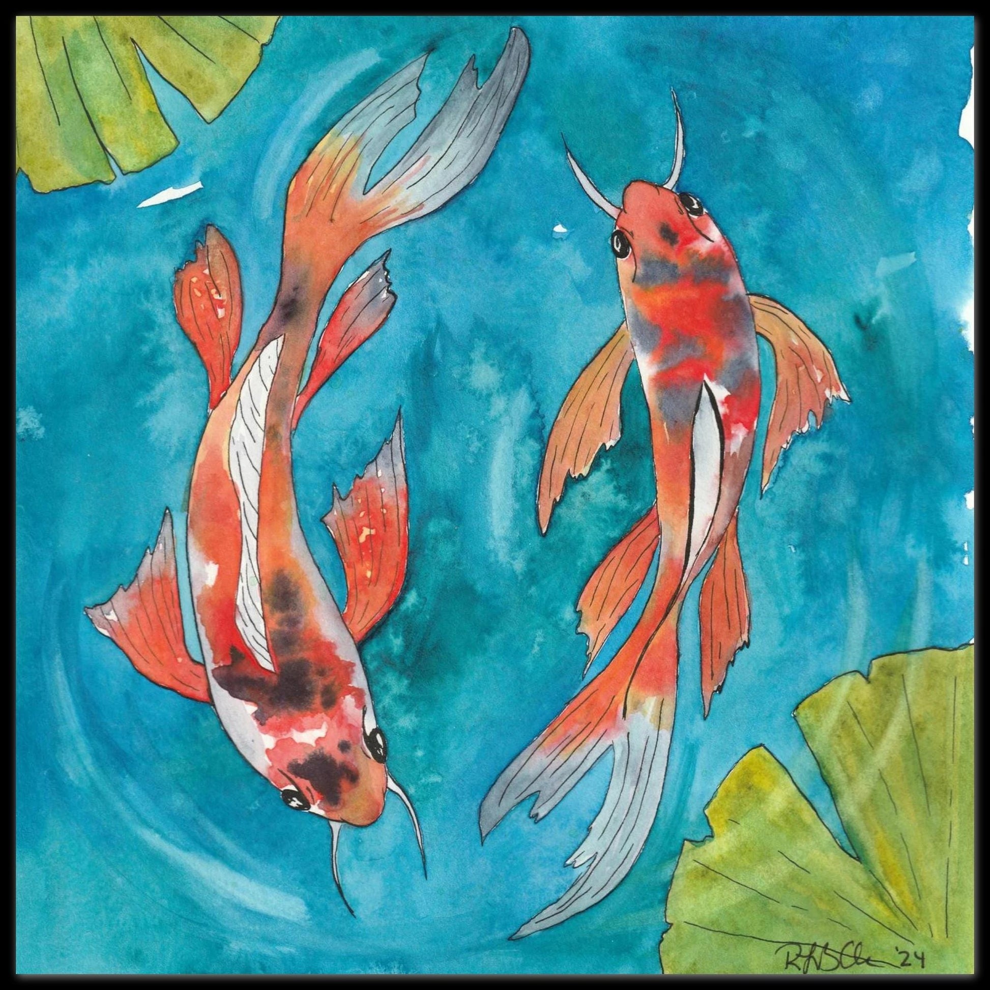 Koi Pond - Poster Print - The Watercolor Nest