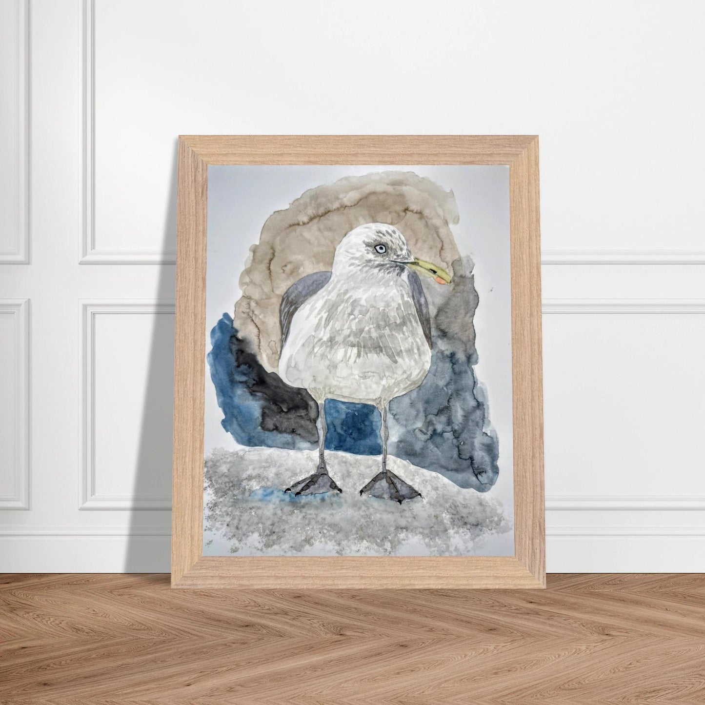 Chip Thieving Bastard - Wood Framed Print - The Watercolor Nest