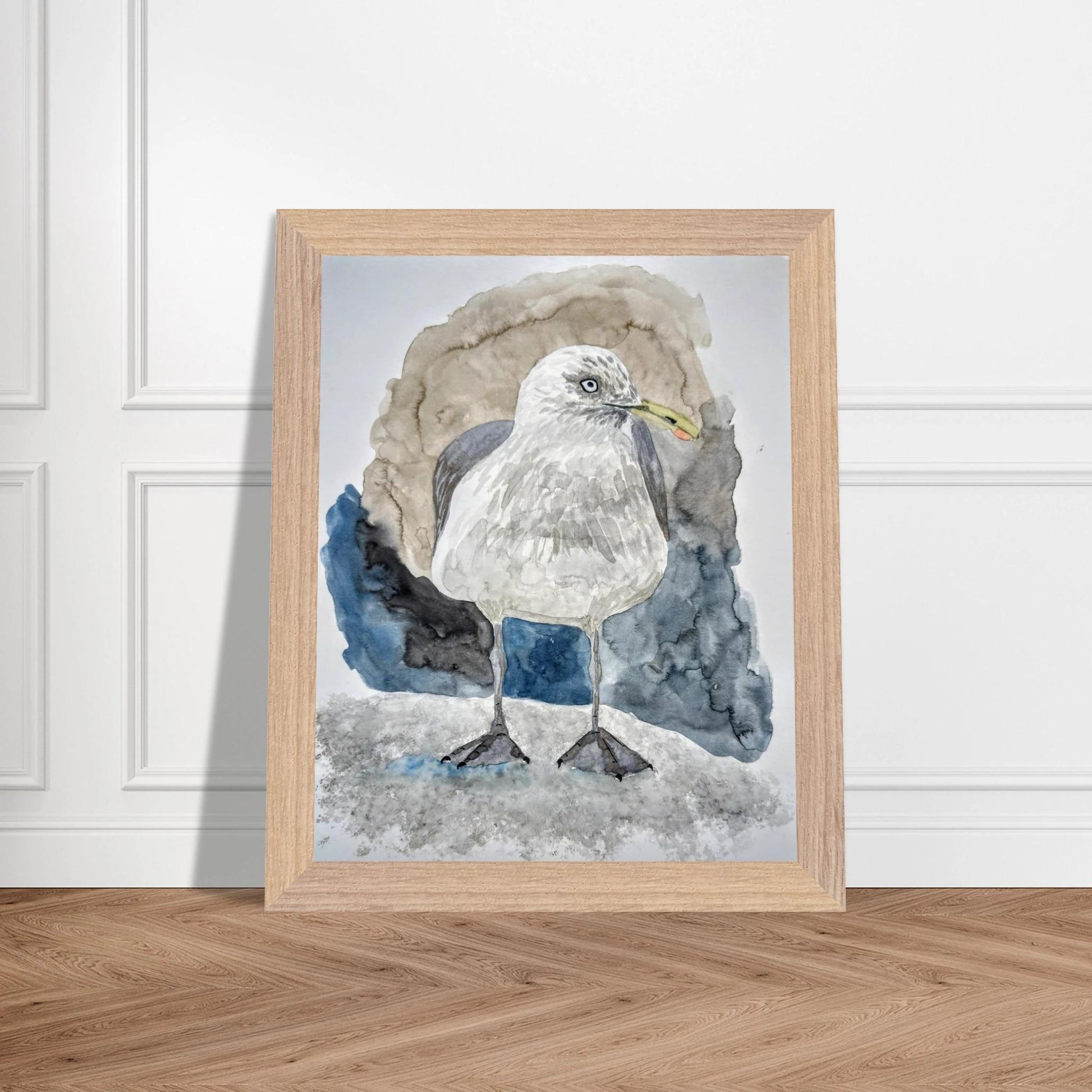 Chip Thieving Bastard - Wood Framed Print - The Watercolor Nest