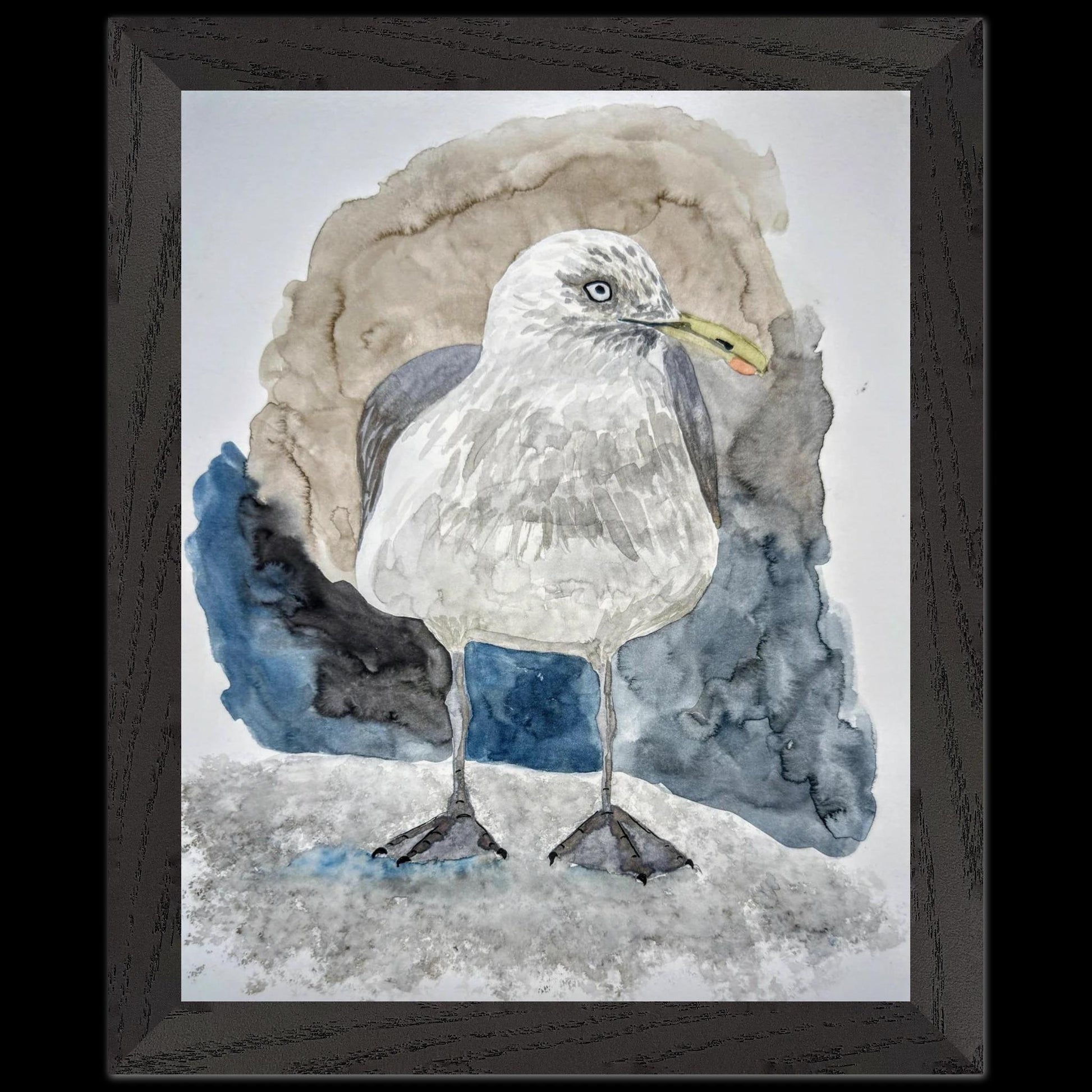 Chip Thieving Bastard - Wood Framed Print - The Watercolor Nest