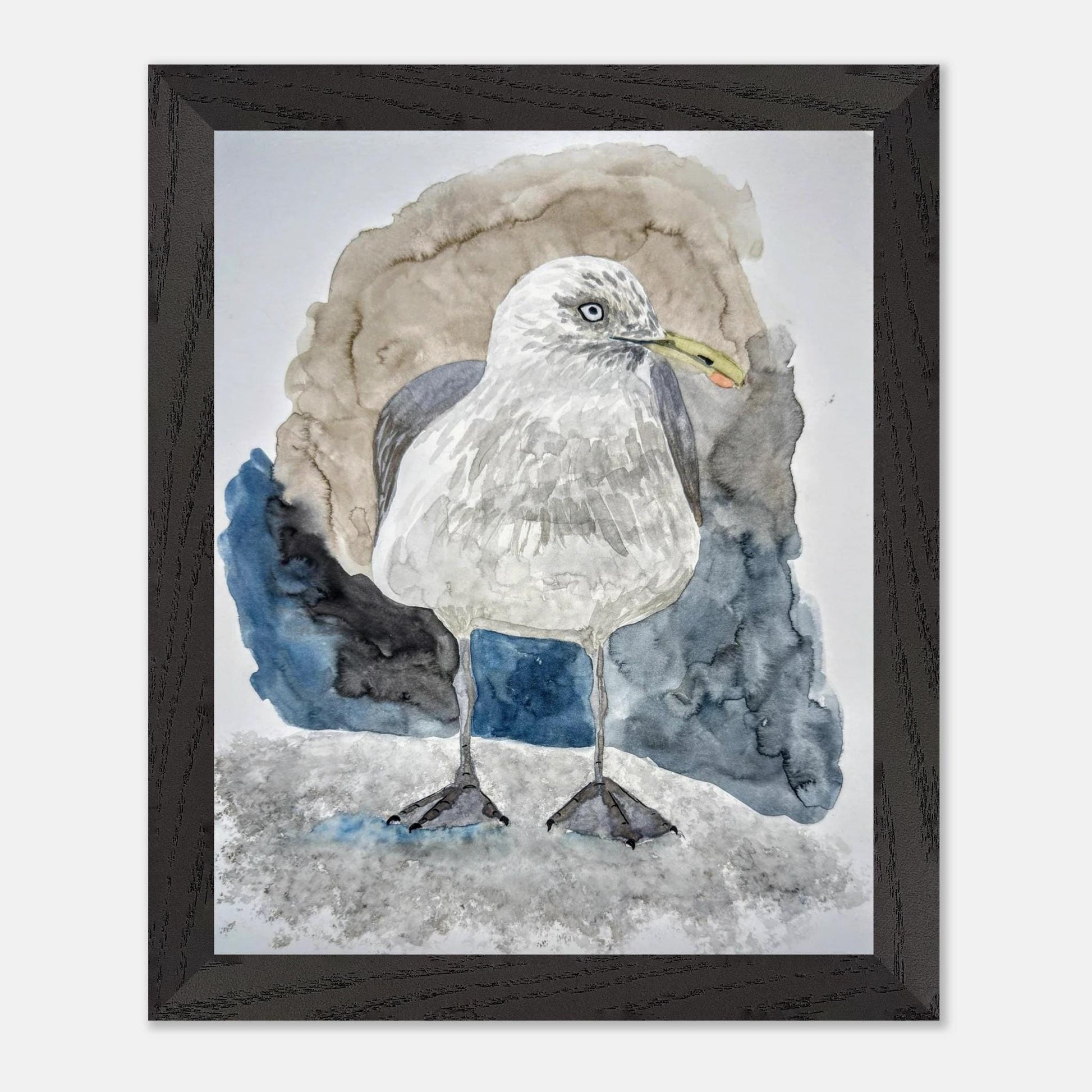 Chip Thieving Bastard - Wood Framed Print - The Watercolor Nest