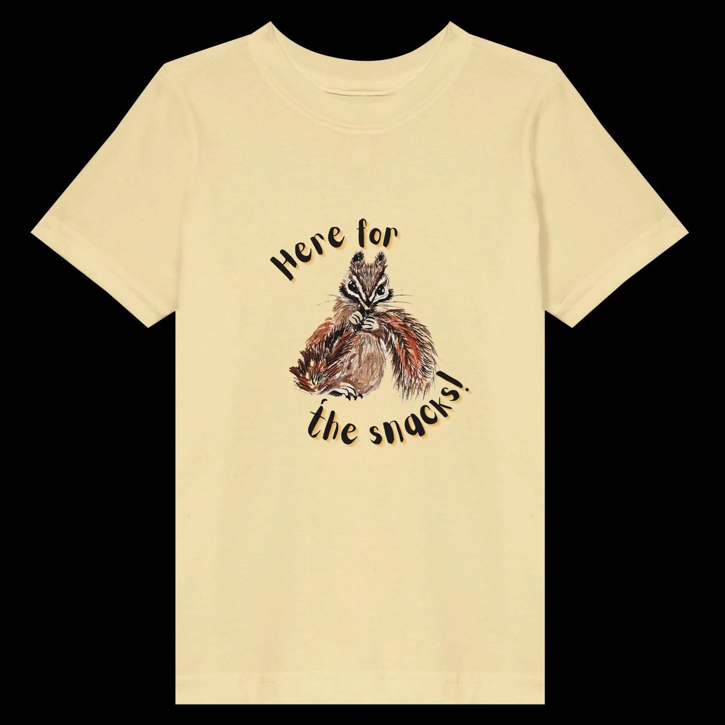 Chipmunk T Shirt - Here for the Snacks! - The Watercolor Nest