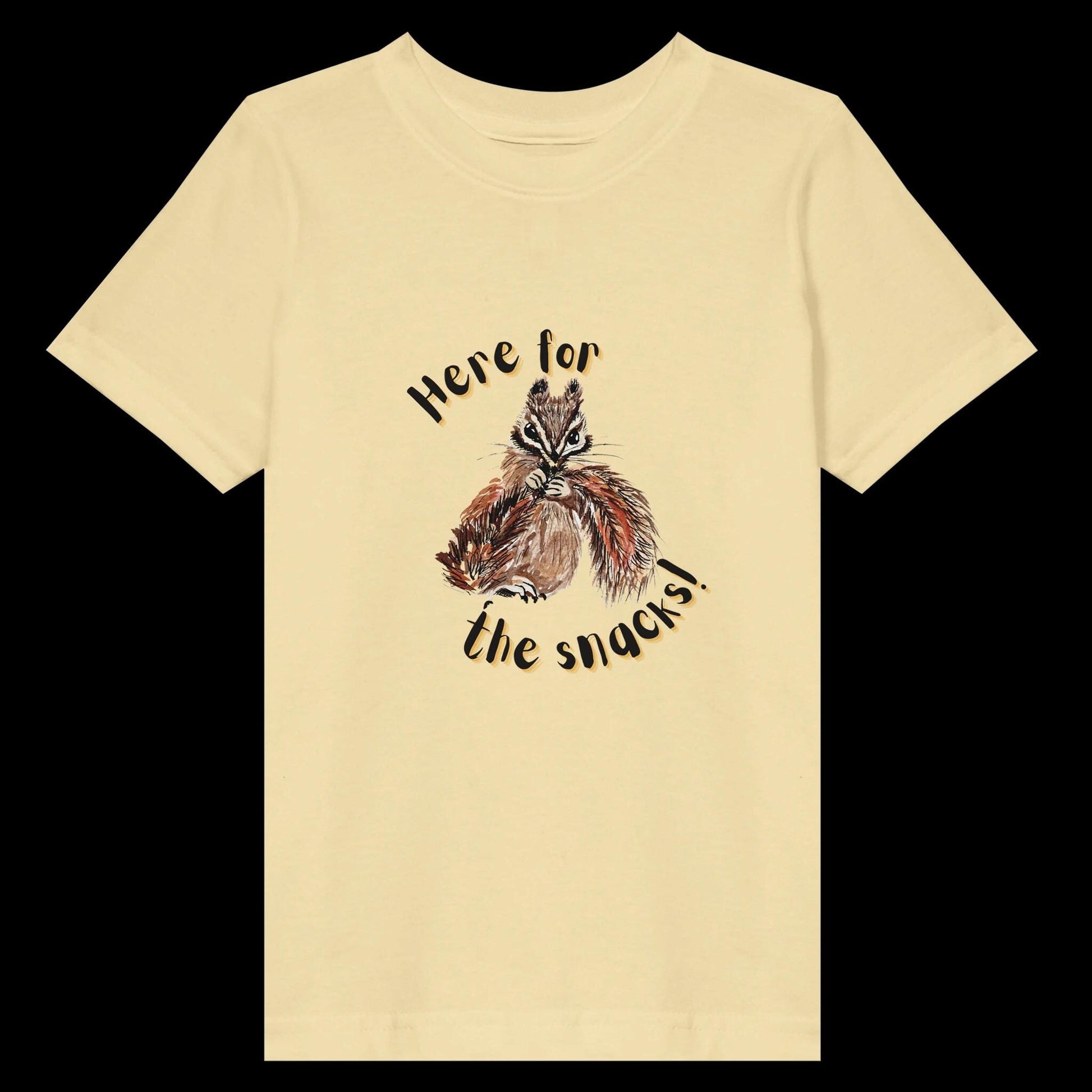 Chipmunk T Shirt - Here for the Snacks! - The Watercolor Nest