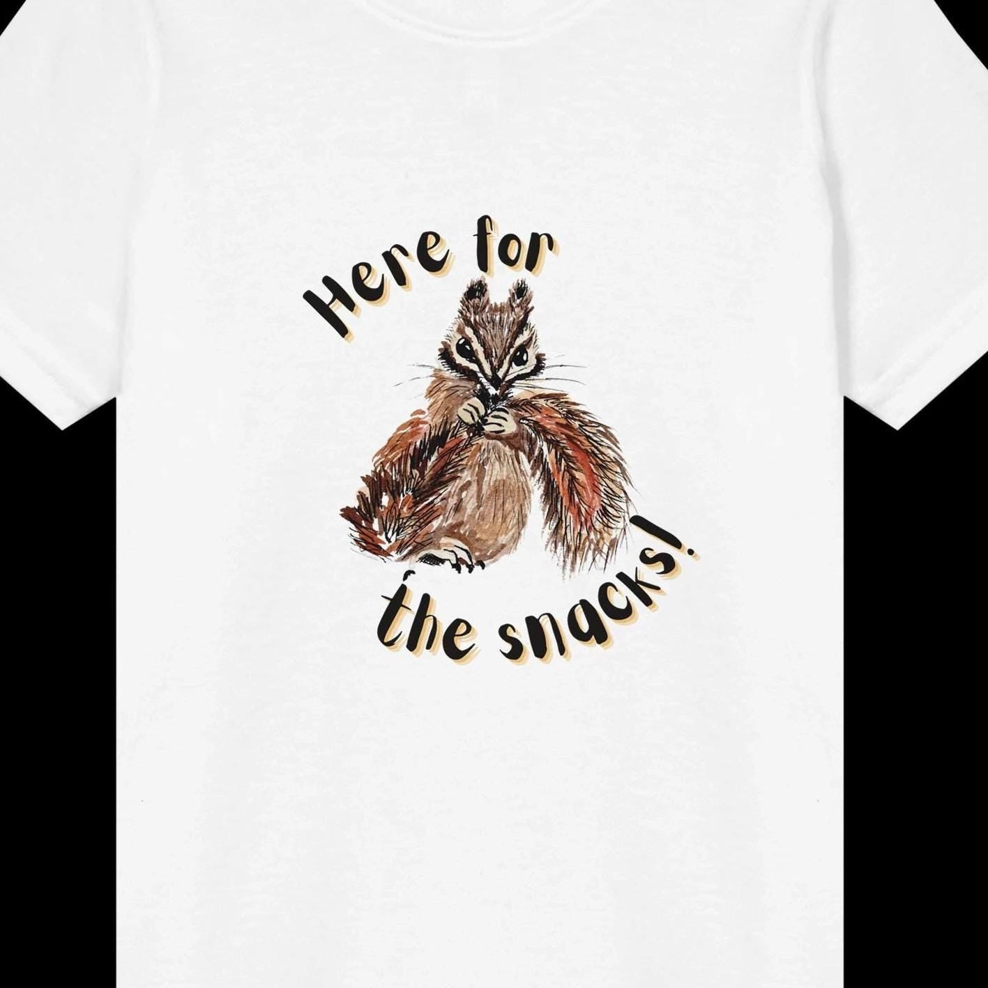 Chipmunk T Shirt - Here for the Snacks! - The Watercolor Nest