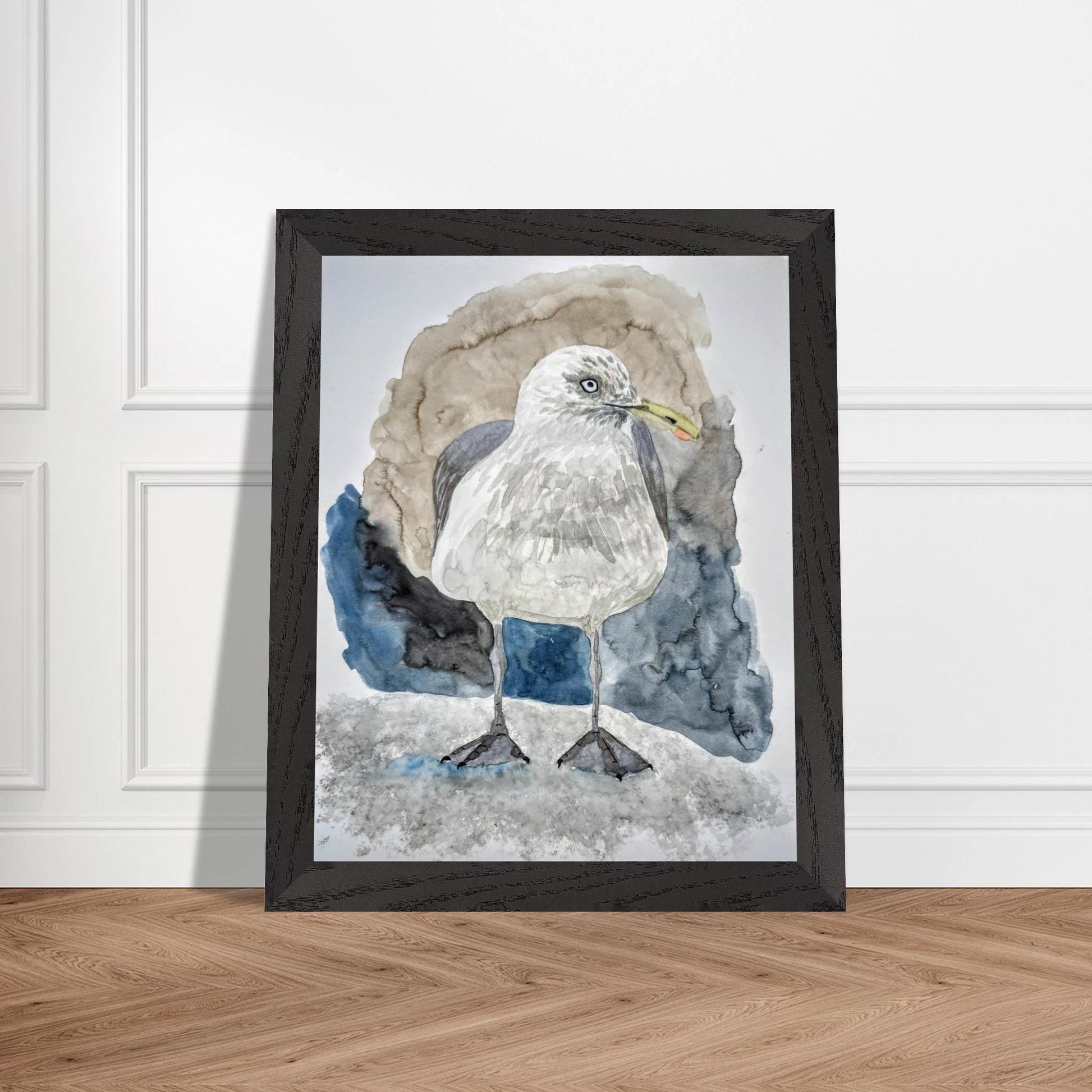 Chip Thieving Bastard - Wood Framed Print - The Watercolor Nest
