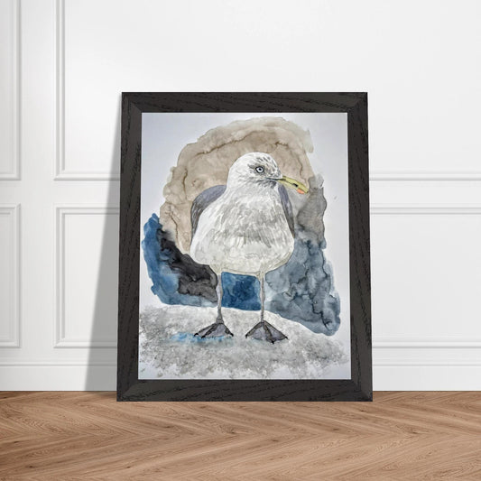 Chip Thieving Bastard - Wood Framed Print - The Watercolor Nest