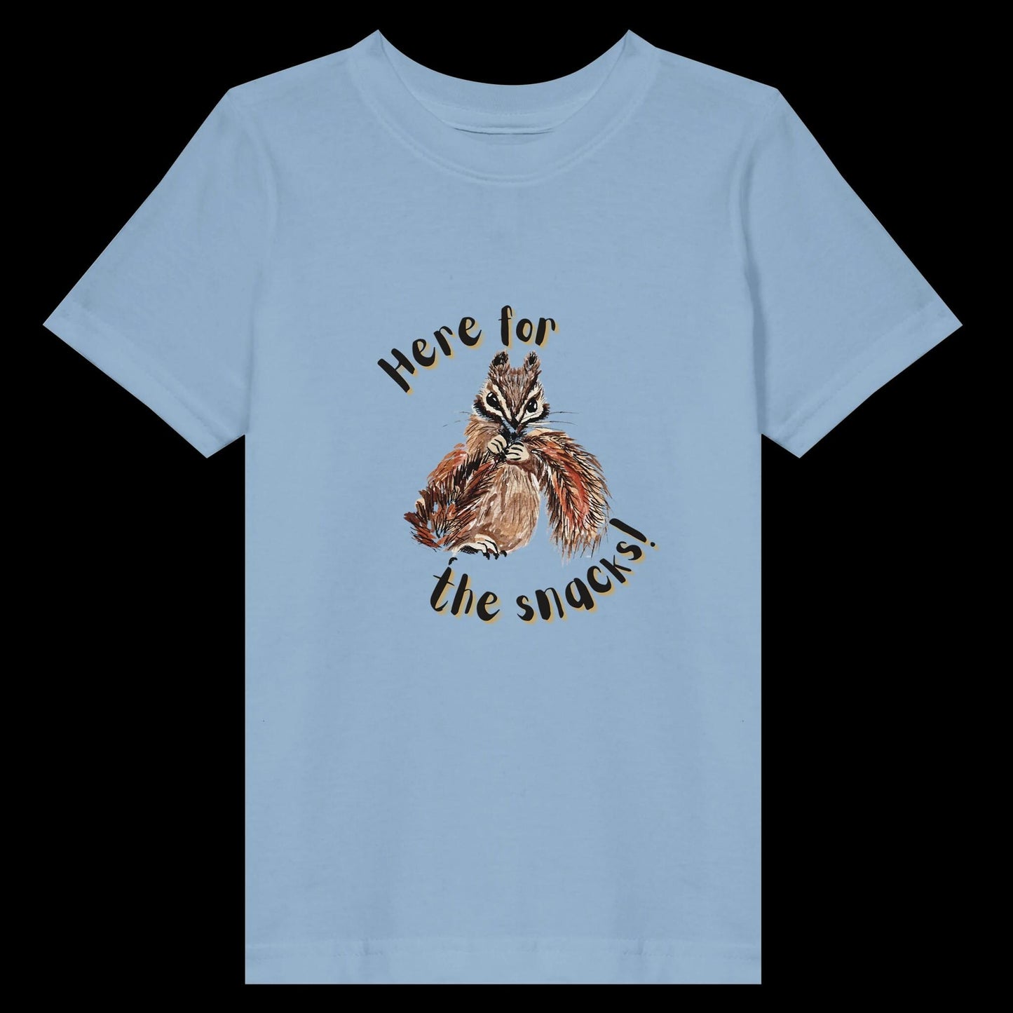 Chipmunk T Shirt - Here for the Snacks! - The Watercolor Nest
