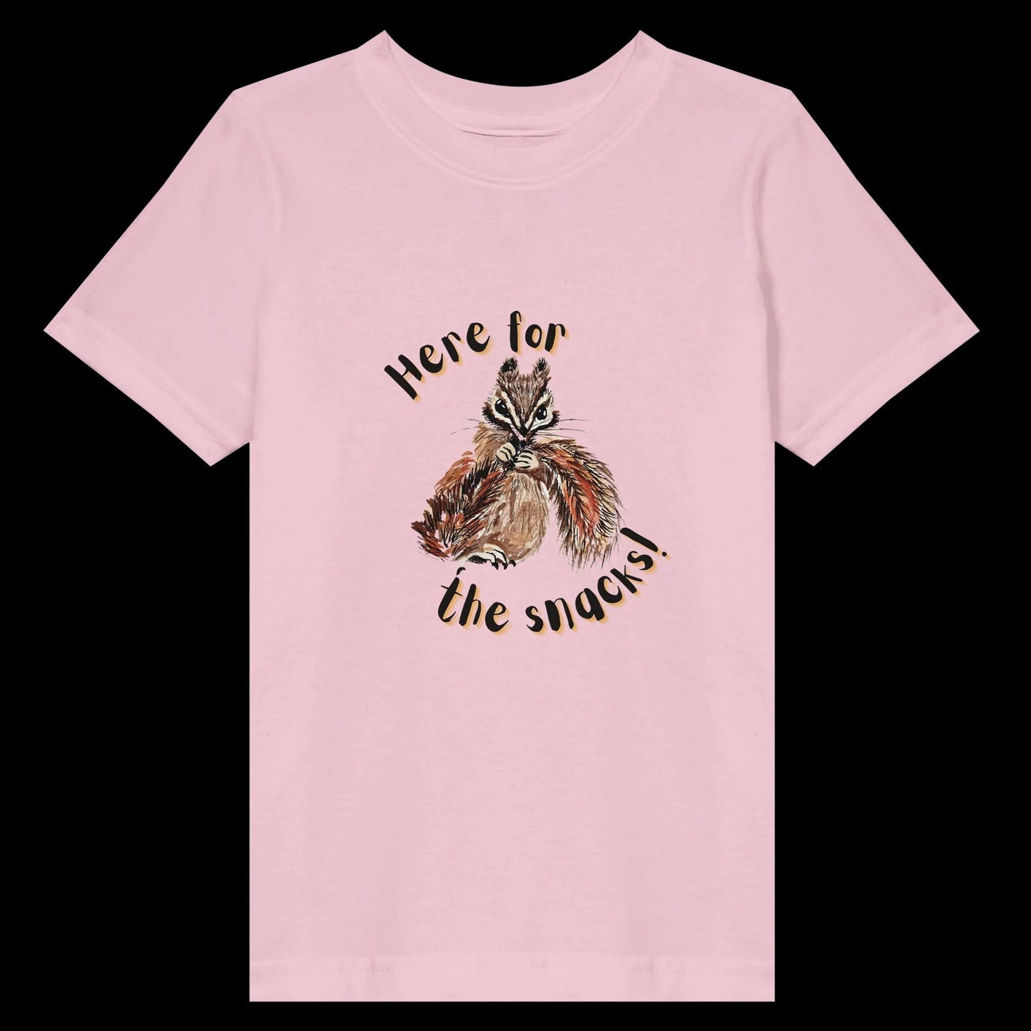 Chipmunk T Shirt - Here for the Snacks! - The Watercolor Nest